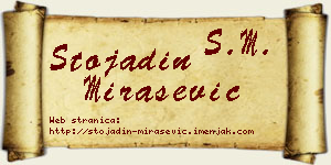 Stojadin Mirašević vizit kartica